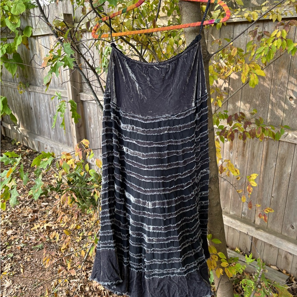 Tim burton vibes Black Velvet skirt